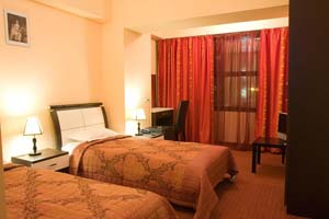 Superior twin with city view, king bed, private facilities (shower), and breakfast